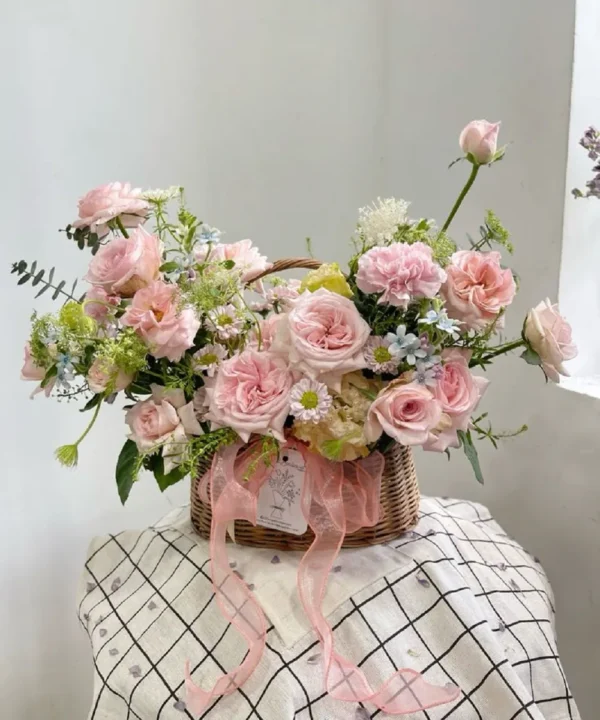 giỏ hoa hồng ohara đẹp
