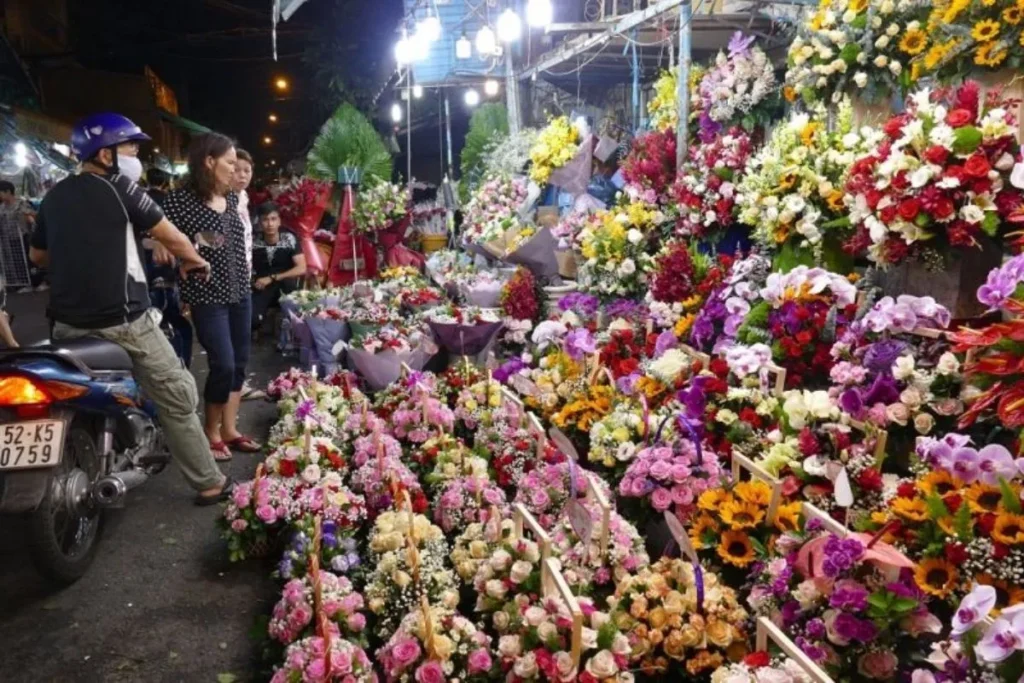 cho hoa ho thi ky 3 chợ hoa hồ thị kỷ