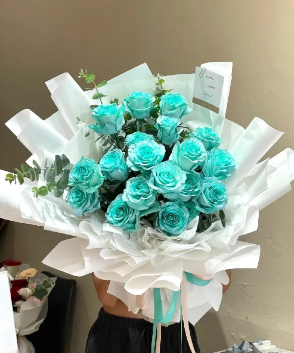 hoa hồng xanh lưu ly