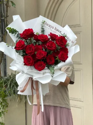 bó hoa hồng nhập khẩu đẹp tại 7F Garden