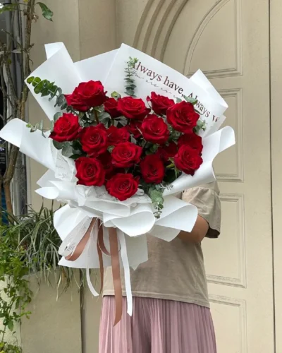 bó hoa hồng nhập khẩu đẹp tại 7F Garden