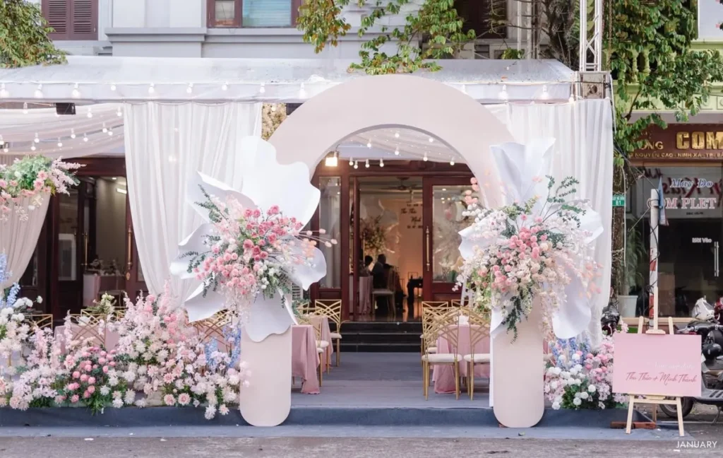 rap hoa cuoi Tổng hợp rạp hoa cưới đẹp độc đáo