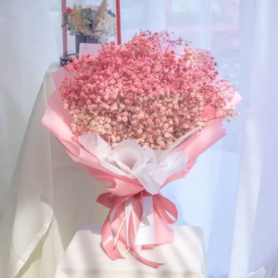 Bó hoa baby màu cam