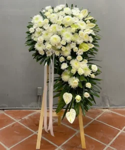 mẫu vòng hoa viếng bố bạn tone tráng