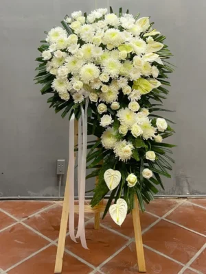 mẫu vòng hoa viếng bố bạn tone tráng