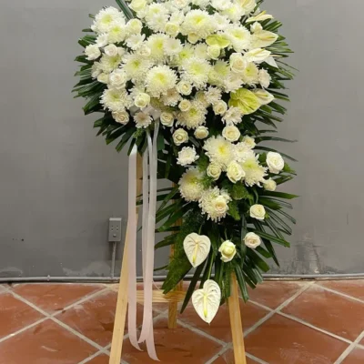 mẫu vòng hoa viếng bố bạn tone tráng