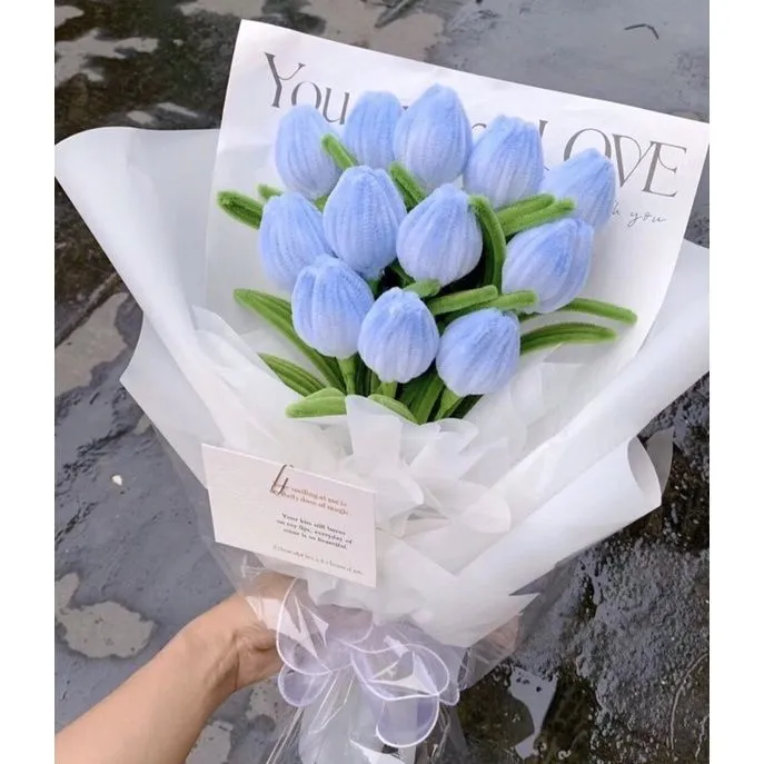bó hoa cao su hoa tulip