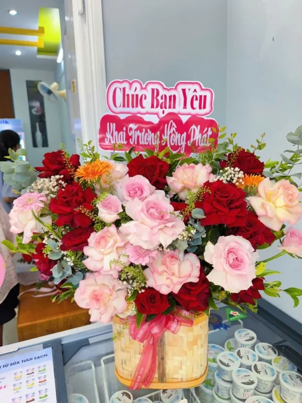 các mẫu lẵng hoa khai trương ý nghĩa